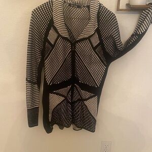 NIC+ZOE Black and White Patterned Cardigan